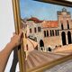 Tableau paysage italien peinture huile