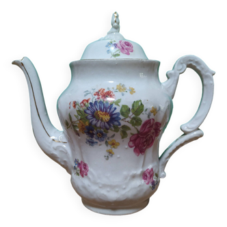 Flowered porcelain coffee pot