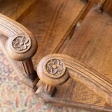 Pair of Renaissance style carved walnut armchairs