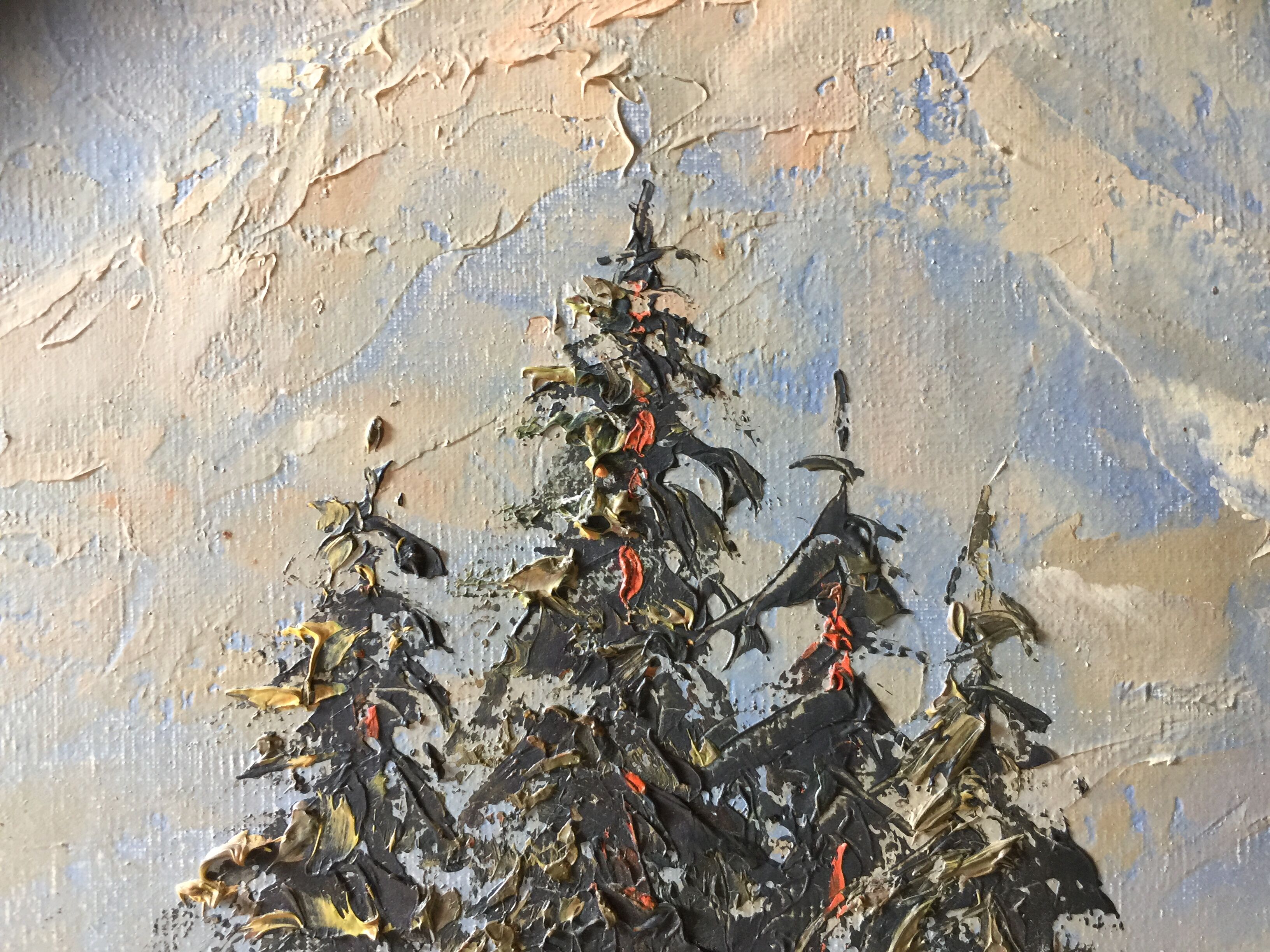 Huile sur toile signée e.janin