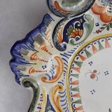 Plat décoratif en faîence Rouen Desvres-Geo Martel