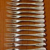 Christofle 12 snail forks, shellfish Fidelio baguette model very good condition