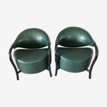 Rare pair of armchairs Souvignet 70s
