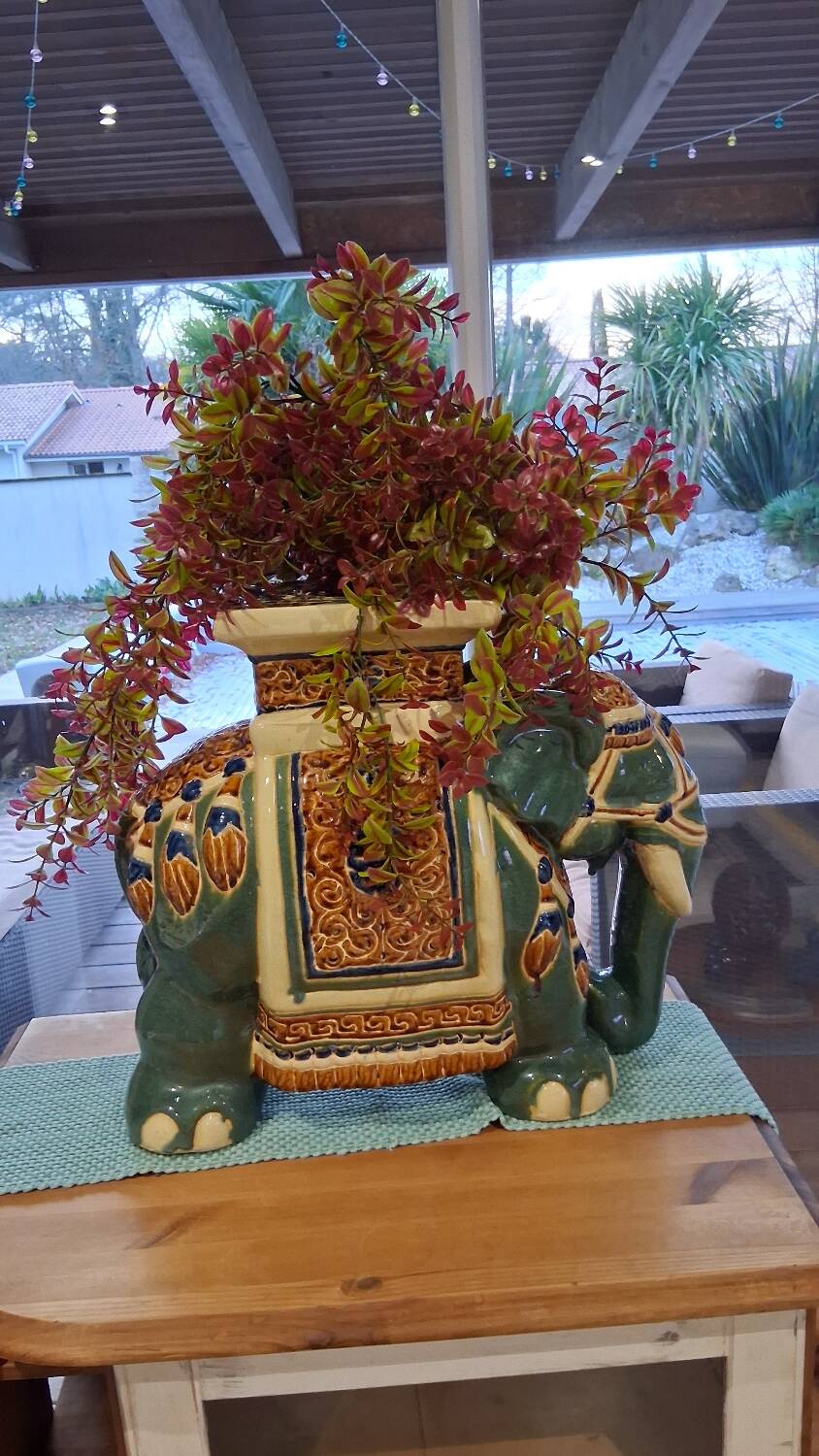 Large ceramic elephant