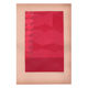 Painting and collage on antique paper - M699 - Indian pink - signed eawy