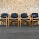4 Danish design dining chairs from the 60s and 70s, oak, Denmark.