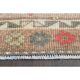 Vintage Turkish Oushak handmade wool cotton pink runner rug 79x372