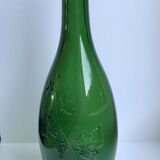 Italian green glass bottle 70s