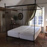 Wrought iron canopy bed