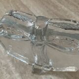 Vintage soliflore vase in molded/pressed glass paste