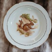 5 antique deep plates in porcelain