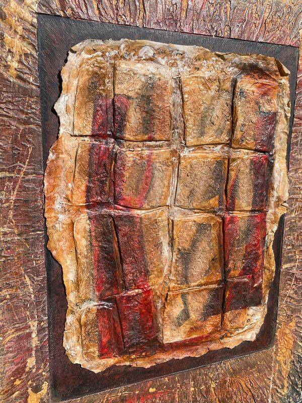 Painting "Study on Vegetable Paper" - 40 x 52 cm