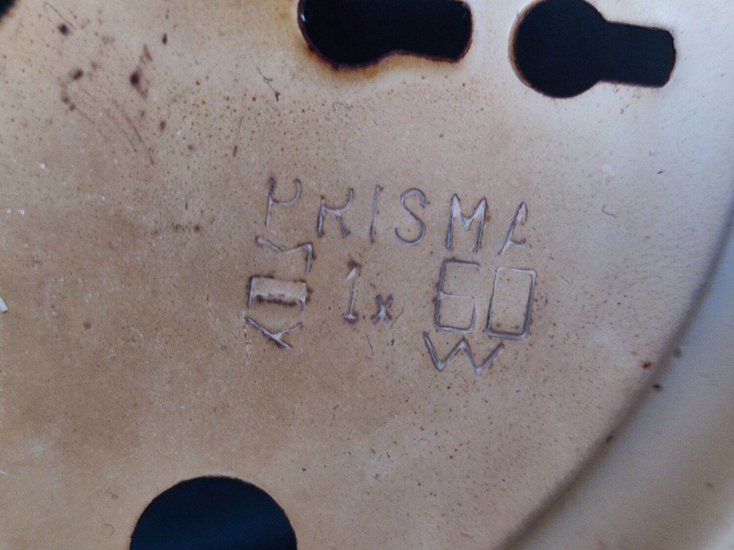 Prisma round ceiling lamp/wall lamp in vintage glossy glass