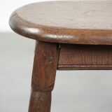 Antique Dutch oak stool from the early 19th century with a nice design