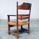 Large Italian Alps Rustic Carved Armchair, 1930s