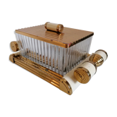 Butter biscuit box modernist mirror tray art deco style
