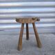 Solid elm tripod stool