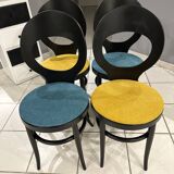 Set of 4 Baumann Bistro chairs, Mouette model, vintage 1970