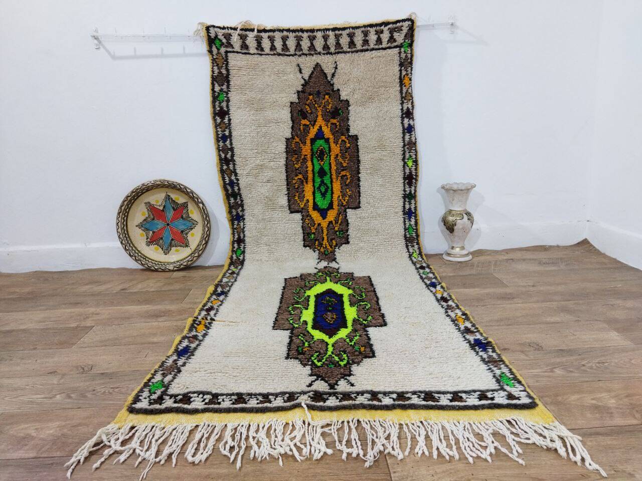 Handcrafted Moroccan Berber Rug 217 X 88