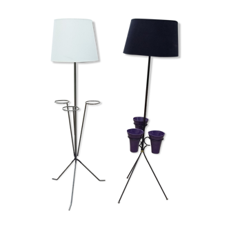 Pair of floor lamps with gardener