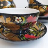 Hand-painted Russian tea service or coffee khokhloma