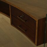 Bureau en verre français des années 1950