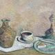 Peinture à l’huile signée Milieu du siècle
