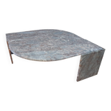 Teardrop marble coffee table