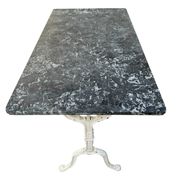 Table bistro Parisenne en fonte et marbre gris 1900