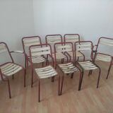 Set of 8 garden chairs