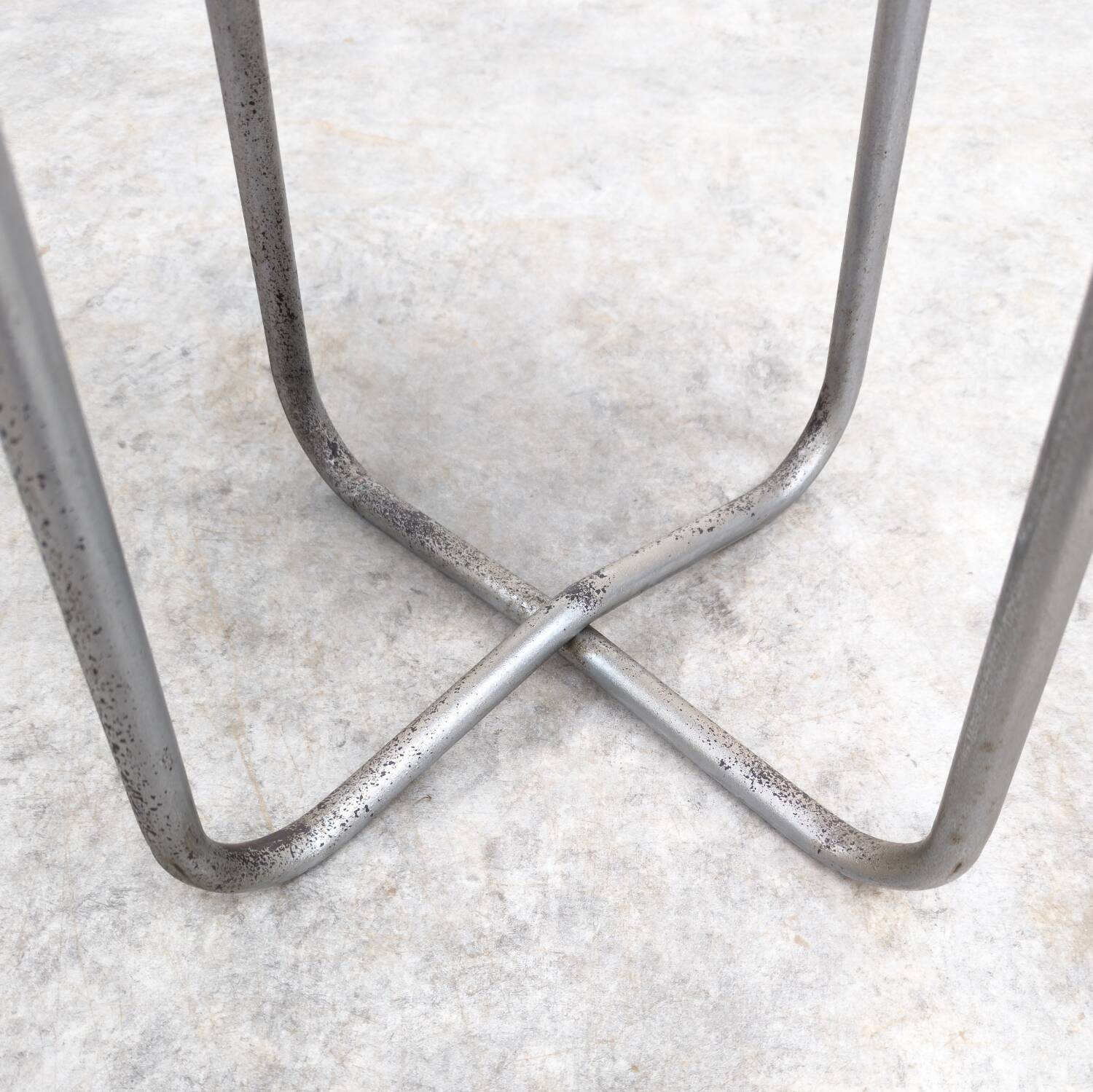 Tubular steel hocker by Karel Ort for Gottwald, 1930s