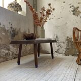 Brutalist oak coffee table