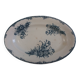 Oval ironstone platter, Clairefontaine, carnation decoration