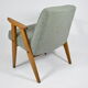 Armchair 366, designer J. Chierowski, 1960s, green fabric, teak