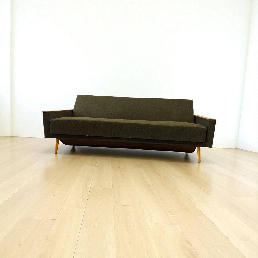Vintage green sofa / sofa bed / couch