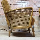 pair of 1960" cannage armchair