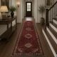Wool Rugs Stair Runners, Red Arts Craft Runner Rug Handmade Oriental Carpet