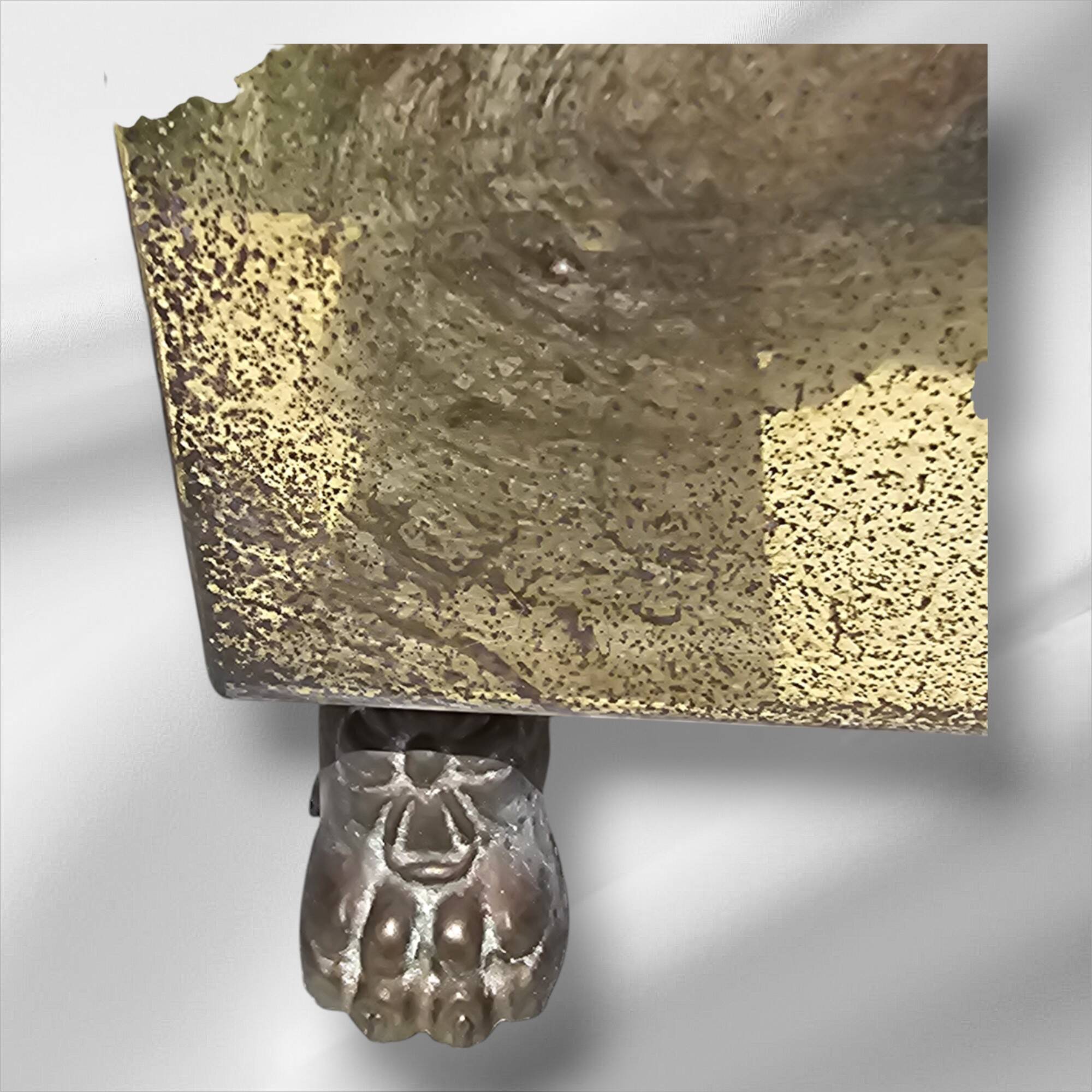 Vintage French fireplace basket for wood