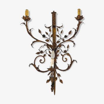 Wall lamp, sword, in the style of the baguès house, circa 1950