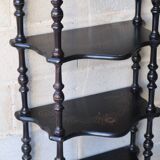 Antique black wood partition shelf in Napoleon style