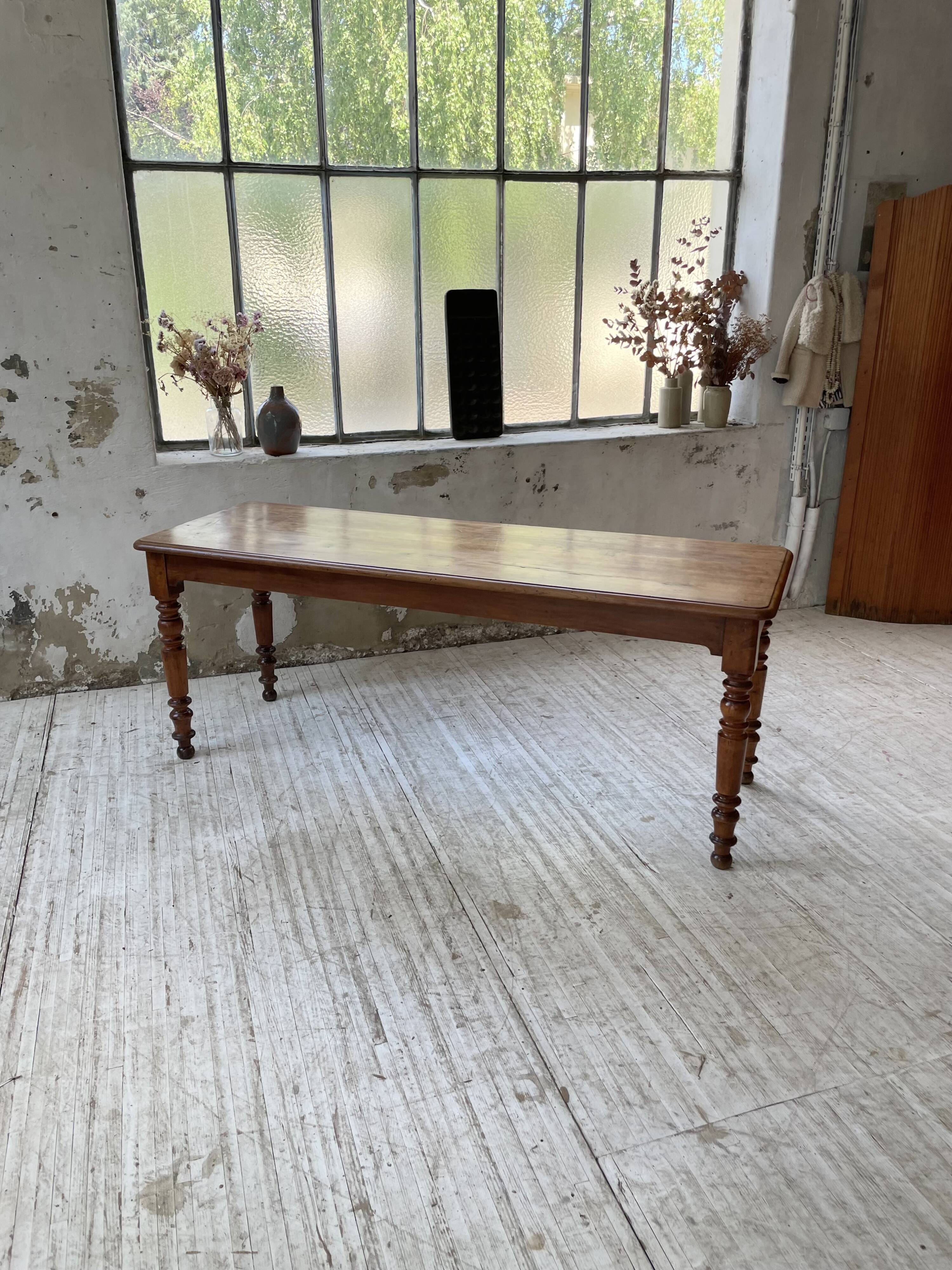 Walnut farm table 185 cm