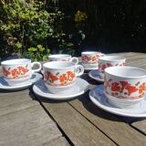 Set 6 cups/coffee cups Kiln Craft Made in England 70s