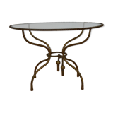 Table basse en laiton doré torsadé
