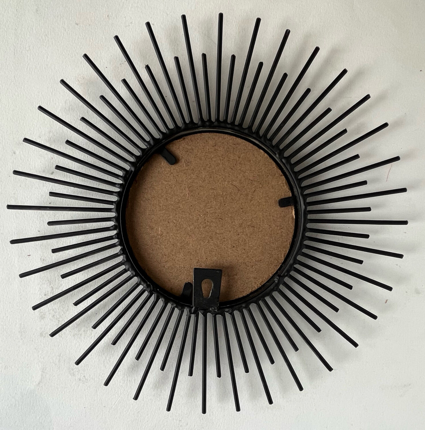 Miroir soleil en métal noir