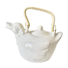 Teapot duck handle rattan and scoubidou