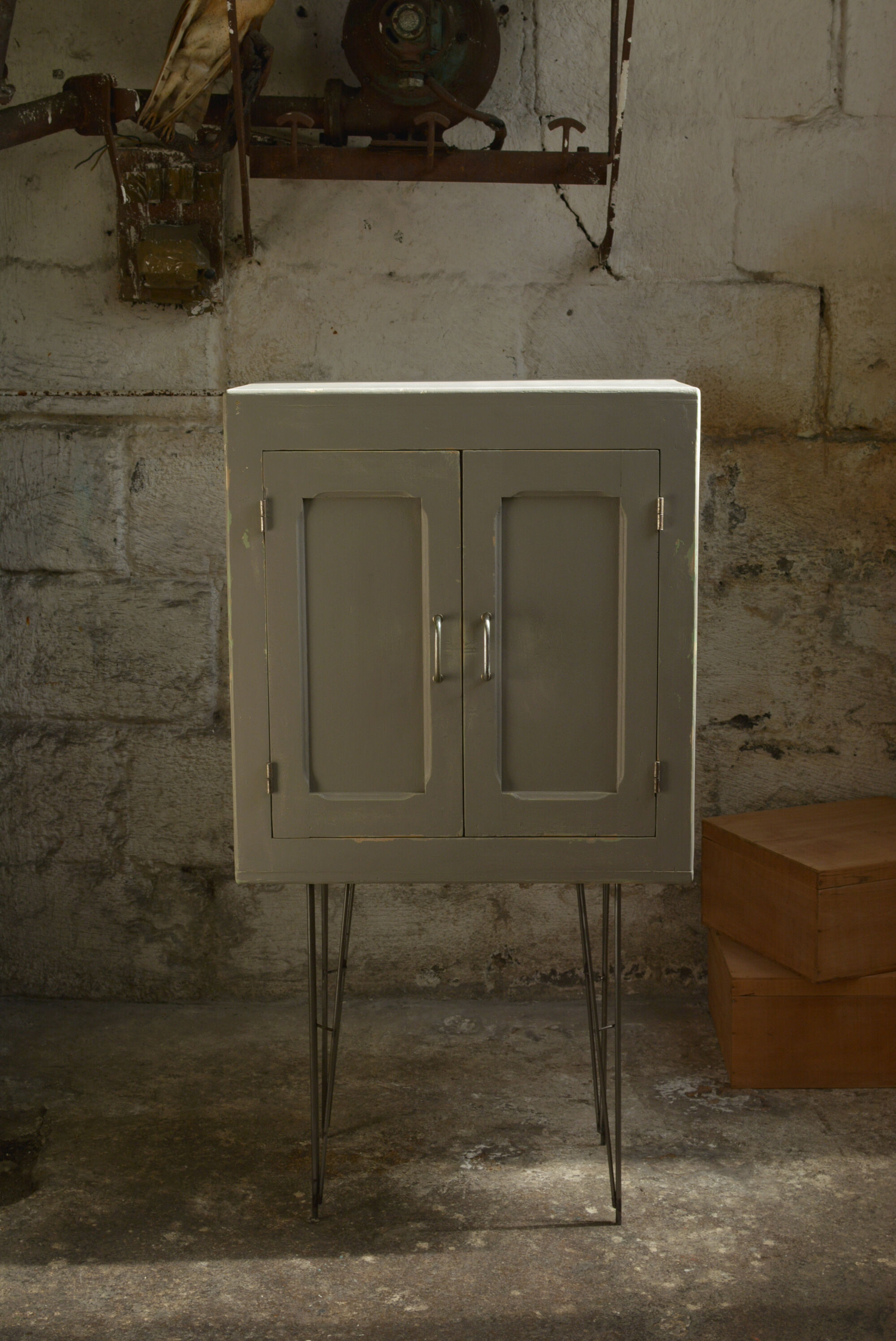 Vintage storage furniture on feet