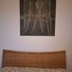 Vintage Double Bed in Iron and Wicker, 1980s