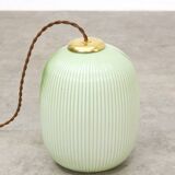 Mid-Century Italian Brass and Glass Pendant Lamp