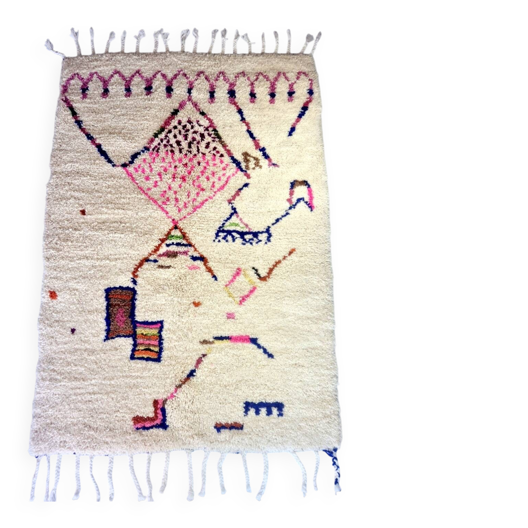 Beautiful handmade Berber rugs, 100% wool, ideal for a Christmas gift.