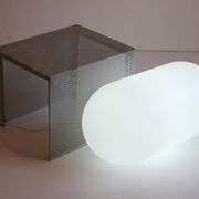 Grey perforated metal nesting side tables, 1990s set of two.